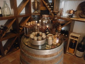 Particolare della cantina delRistorante Scuola di Serramazzoni